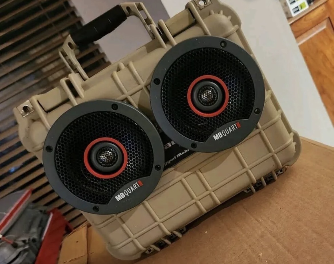 MB Quart Tan Rugged Boombox