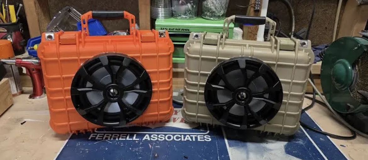 Orange and Tan Weatherproof Case Pair